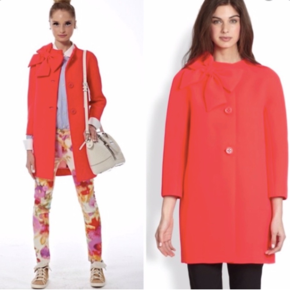 Kate Spade Dorothy Coat in Geranium - Picture 3 of 14